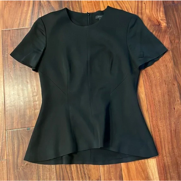 Theory Korla Fountain Black Blouse - Picture 3 of 4